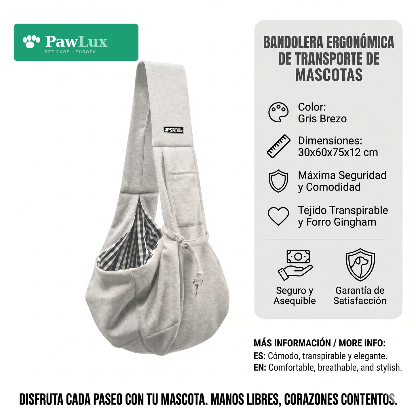 Bolso Transportín para Mascotas — Paseos y Viajes